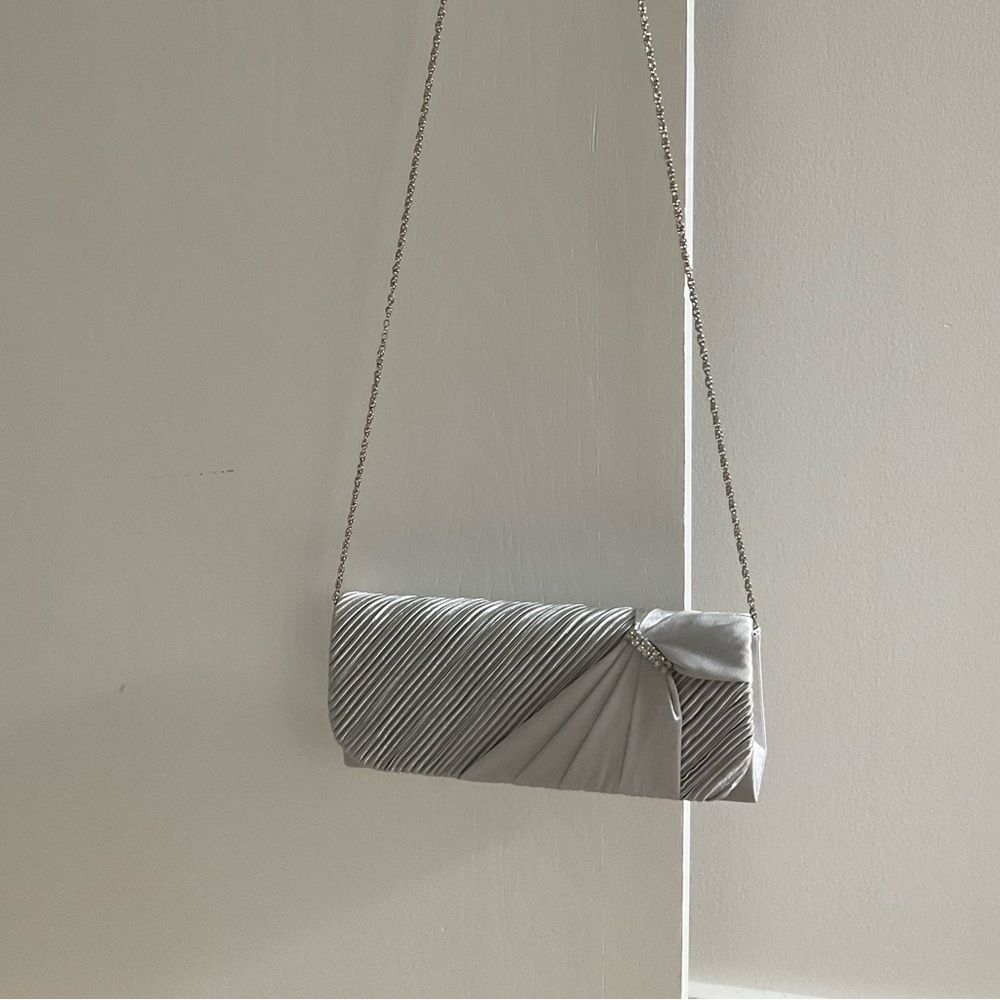 Silver Wedding Clutch Purse